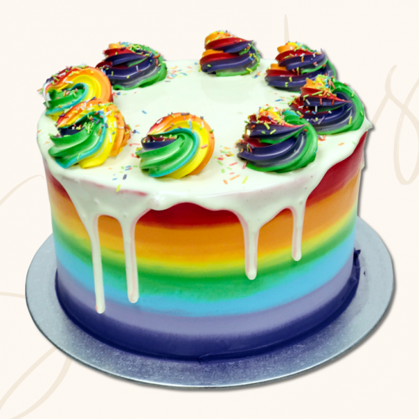 Rainbow Pinata Cakes